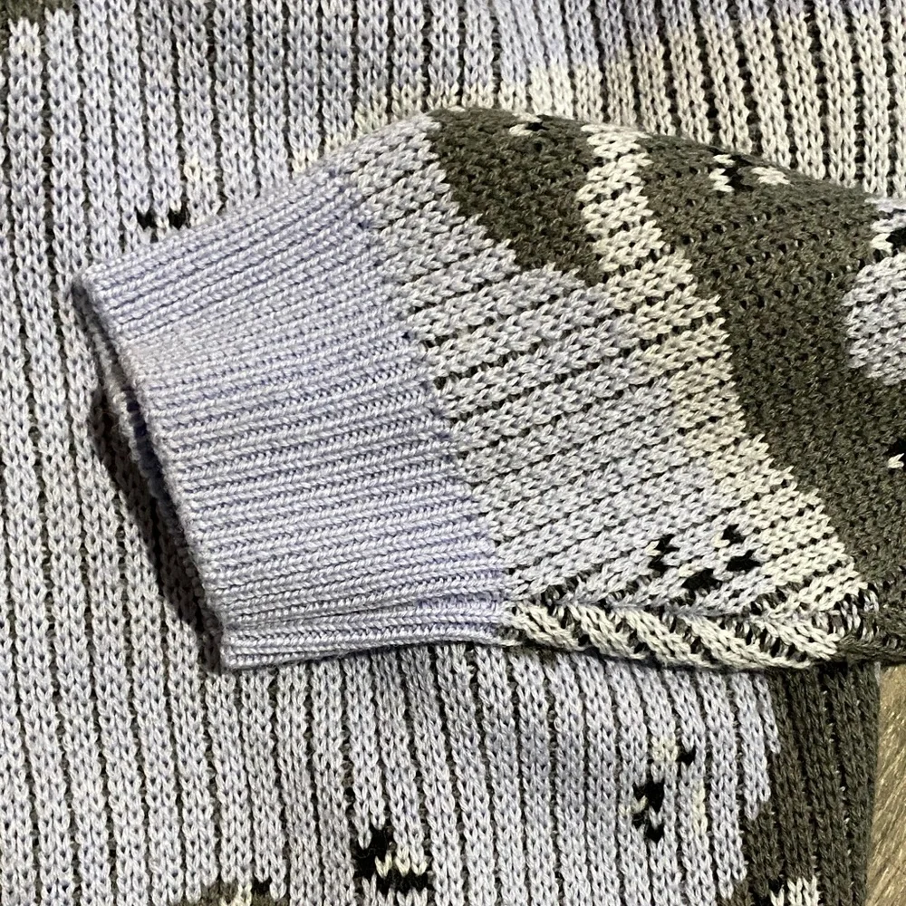 Supreme Small Box Logo Raglan Polo Blue Camo Sweater - Picture 5 of 8